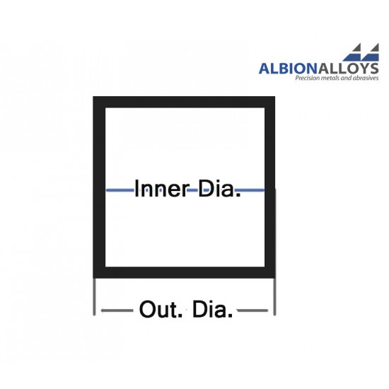 Metric Range - Square Brass Tube #Out. Dia. 3.96mm, Inner Dia. 3.2mm, L: 305mm (2pcs)