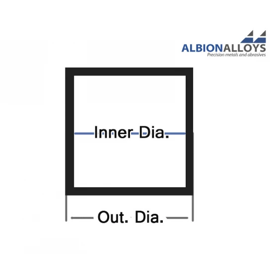 Imperial Range - Square Brass Tube #Out. Dia. 3/32", Inner Dia. 1/16", L: 12" (2pcs)