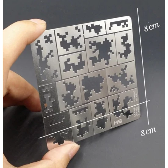 Digital Camo Stencil (Masking) #Medium for 1/35, 1/100 Gundam/Scale Models (80x80mm)