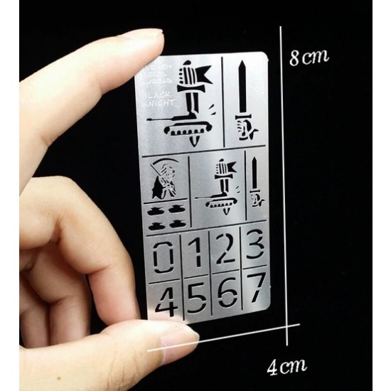 WWII German Black Knight Stencil (Masking) for 1/32, 1/35 Scale Models (80x40mm)