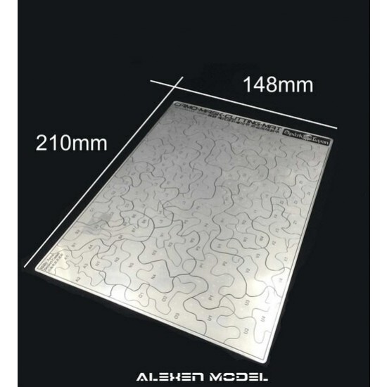 Camo Steel Stencil (Masking, 2-sided) for 1/32, 1/35 Scale Models (210x142mm)