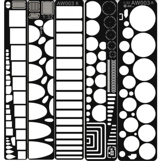 Panel Scribing Templates for 1/32 Aircraft