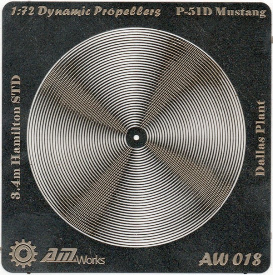 Dynamic Propeller for 1/72 P51D Mustang Dallas Plant Hamilton STD