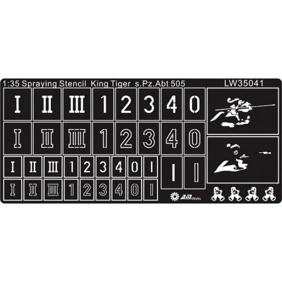 Painting Stencils for 1/35 WWII German King Tigers of sPz.Abt 505