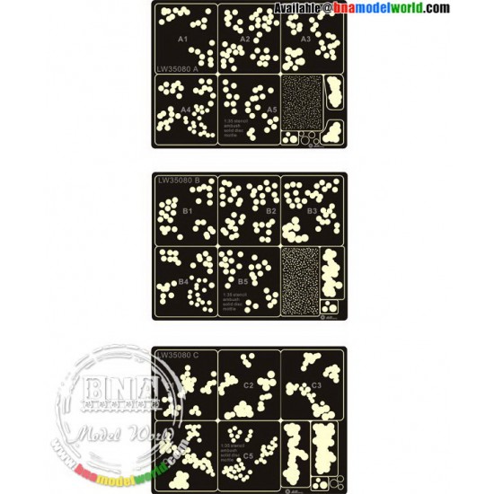 1/35 Spraying Stencil WWII German Camouflage Solid Disc Pattern