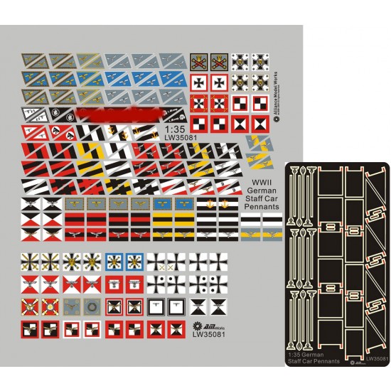 1/35 German Staff Car Pennants