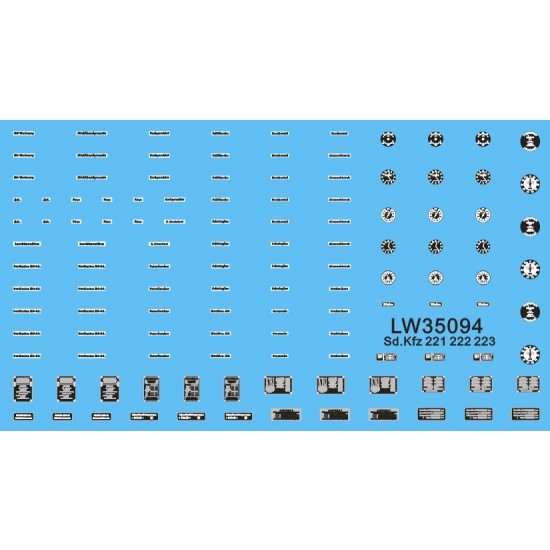 1/35 Vehicle Dials and Placards for SdKfz.221-222 & 223