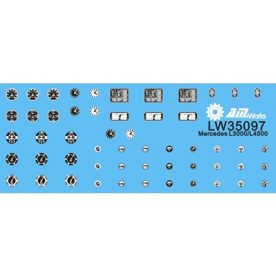 1/35 Vehicle Dials and Placards for Mercedes L3000/L4500
