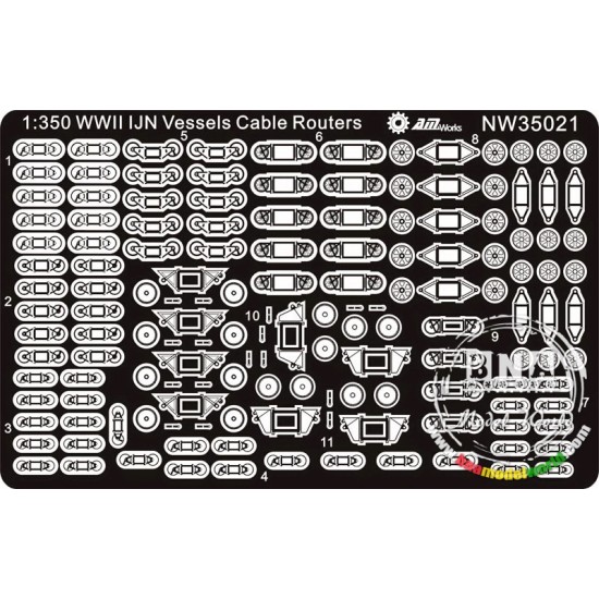 1/350 WWII IJN Warship Cable Routers