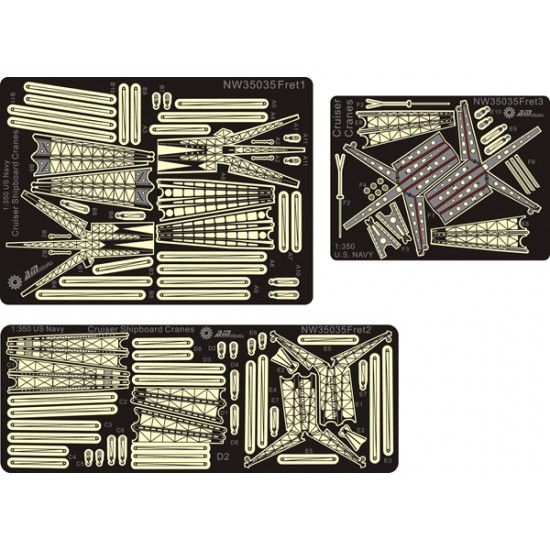 1/350 Photo-Etched Cranes for WWII USN Cruisers
