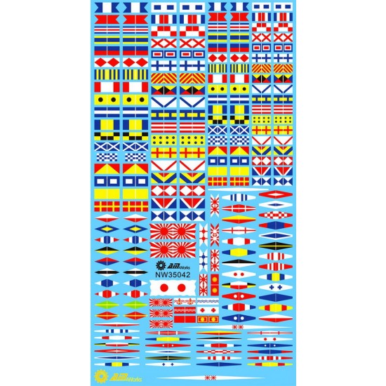 1/350 Decals - WWII IJN Flags, Pennants and Rank Displays