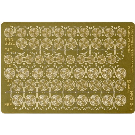 1/350 WWII USN Carrier Aircraft Dynamic Propellers for SBD,SB2C,F4F,F4U,F6F,TBF,F8F