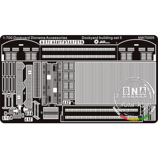 1/700 Dockyard Diorama Accessories - Dockyard building set 5