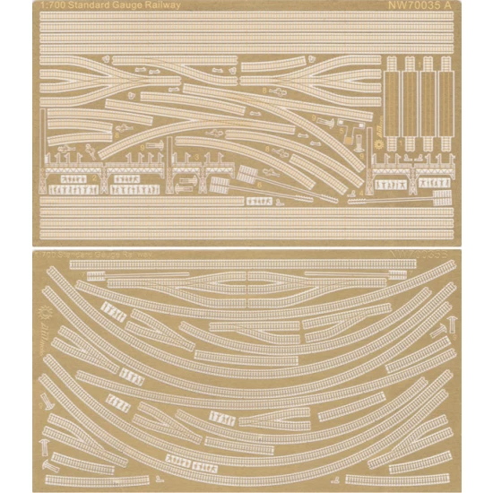 1/700 Railway Standard Gauge set for Diorama (incl. Switches, Tracklights...)