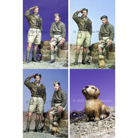 1/35 British Armoured Crew Set (2 figures & Puppy)