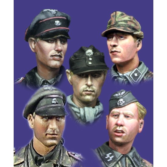 1/35 WSS Panzer Crew Heads Set (5pcs) #1