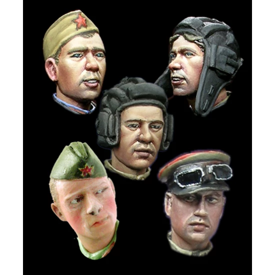 1/35 WWII Russian Head Set #2 (5 heads)