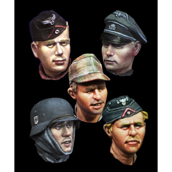 1/35 WW2 German Head Set #1 (5 heads)
