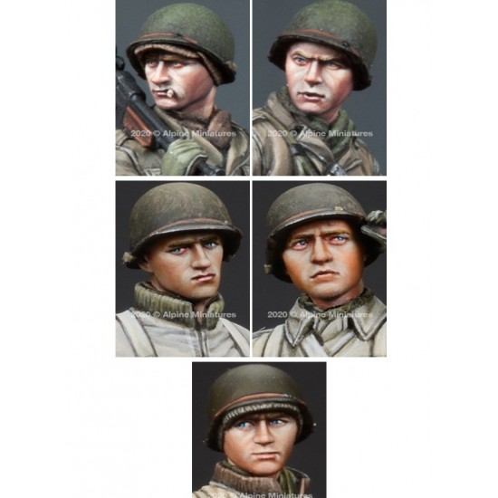 1/35 US Infantry Head Set #2 (5pcs)