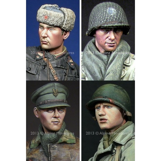 1/16 WWII Allied Heads Set #1 (4pcs)