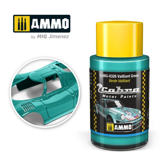 Cobra Motor Acrylic Paint - Vaillant Green (30ml) for Porsche 934/935/K3/917/30