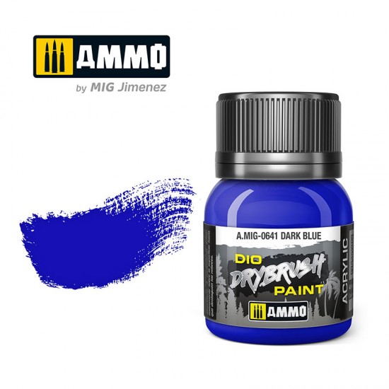 DIO Drybrush Acrylic Paint - Dark Blue(40mL jar)