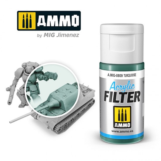Acrylic Filter - Turquoise (15ml, water-soluble)