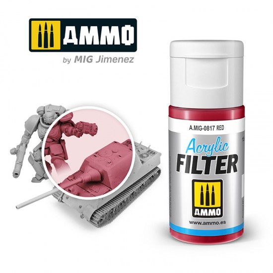 Acrylic Filter - Red (15ml, water-soluble)