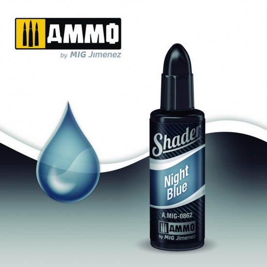 AMMO Shaders Acrylic Paint - Night Blue (10ml)