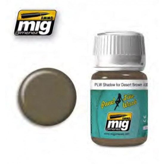 Panel Line Wash - Shadow for Desert Brown (Enamel, 35ml)