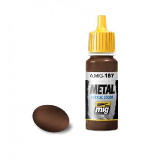 Metal Acrylic Paint - Jet Exhaust Burnt Iron (17ml)