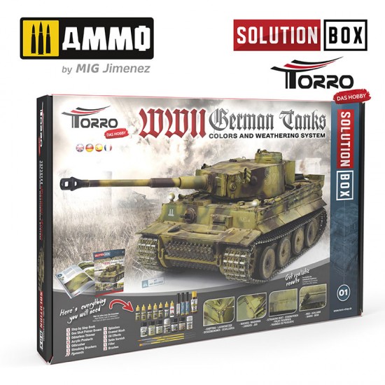 Solution Box - WWII German Tanks Colours and Weathering System w/Guide Book