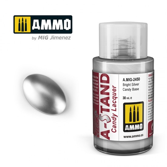 A-STAND Candy Lacquer - Bright Silver Base (30ml)