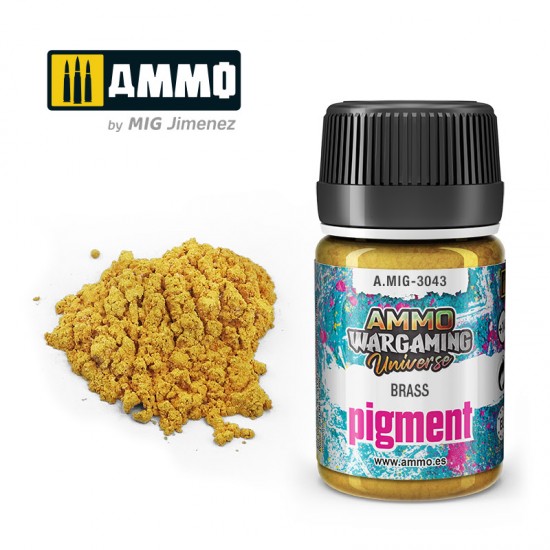 Ammo Wargaming Universe - Brass Effect Pigment (35ml jar)