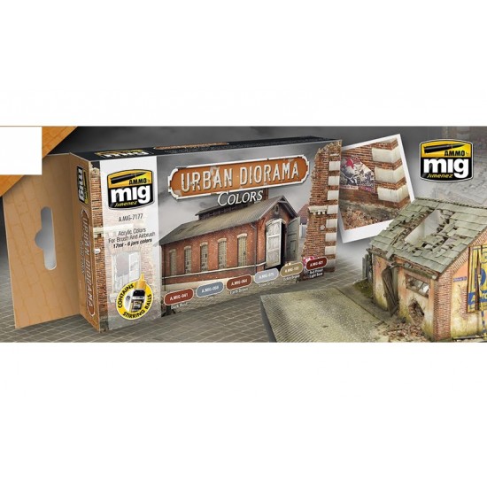 Acrylic Paint Set - Urban Diorama Colours (6 x 17ml)
