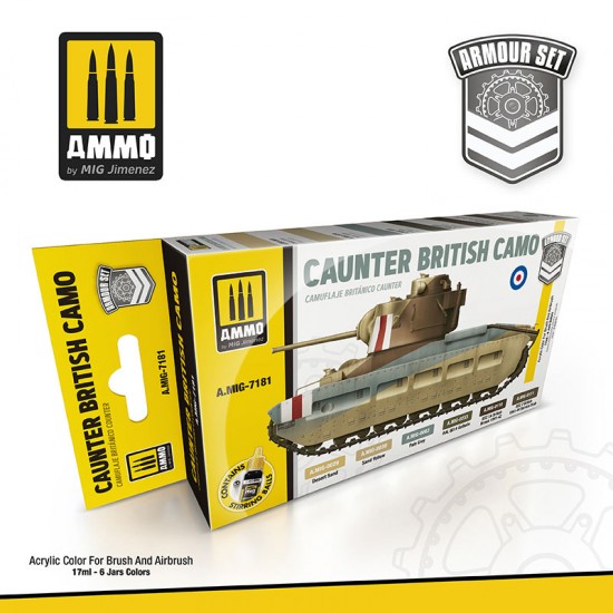 Acrylic Paint Set - Caunter British CAMO (17ml x6)