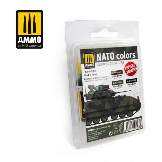 Acrylic Paints Set - NATO Colours (3 jar x 17ml)