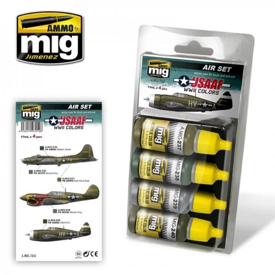 Acrylic Paint Set - WWII USAAF Colours (4 x 17ml)