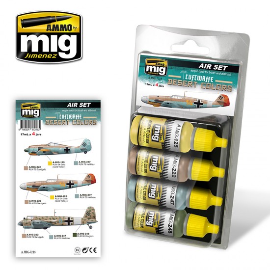 Acrylic Paint Set - Luftwaffe Desert Colours (4 x 17ml)