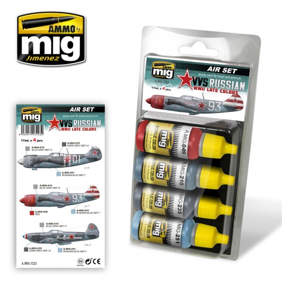 Acrylic Paint set - VVS WWII Russian Late Aircraft (4 x 19ml)