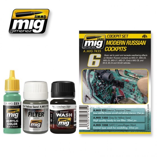 Painting & Weathering Set - Modern Russian Cockpits (17ml x 1, 30ml x 1, 35ml x 1)