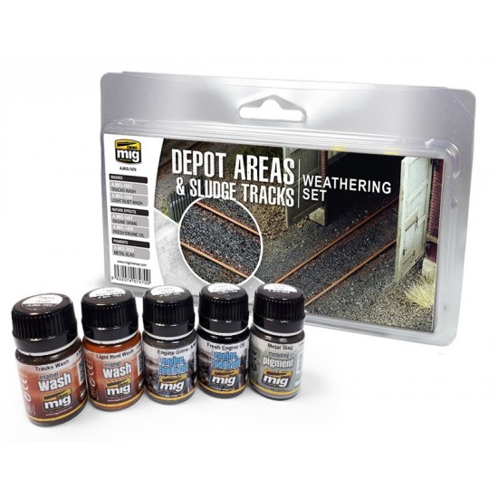 Weathering Colour Set - Depot Areas & Sludge Tracks (5 x 35ml)
