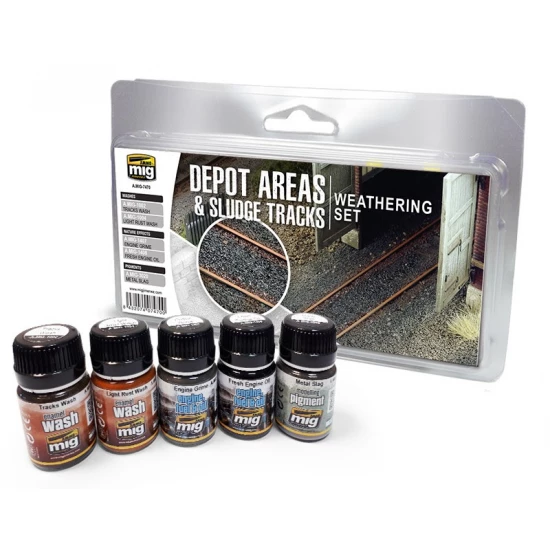 Weathering Colour Set - Depot Areas & Sludge Tracks (5 x 35ml)
