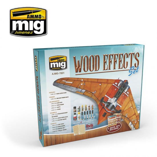 Weathering Set - Wood Effects (paints & wood grain decals)