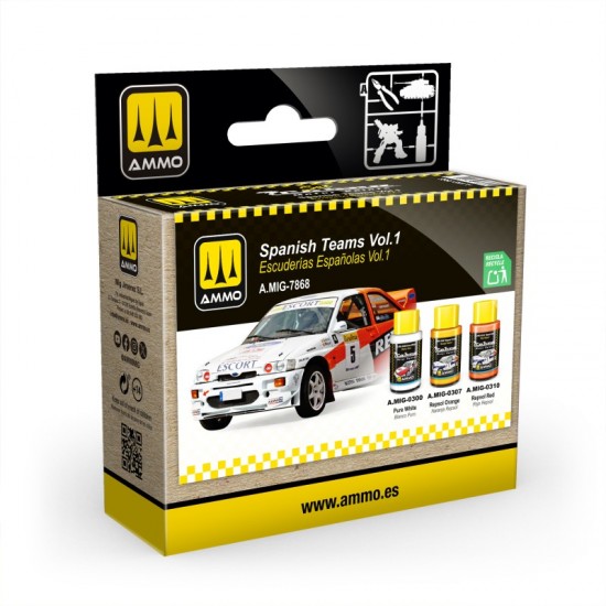 Cobra Motor Acrylic Paint set - Spanish Teams Vol.1 (3 jars, each 30ml)