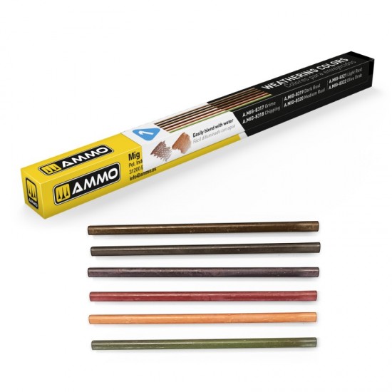 LOCK N LOAD - Weathering Colours (6 unsharpened watercolour leads)