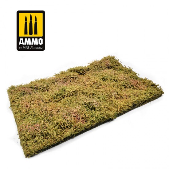 Grass Mat - Wilderness Fields w/Bushes #Late Summer (230mm x 130mm)