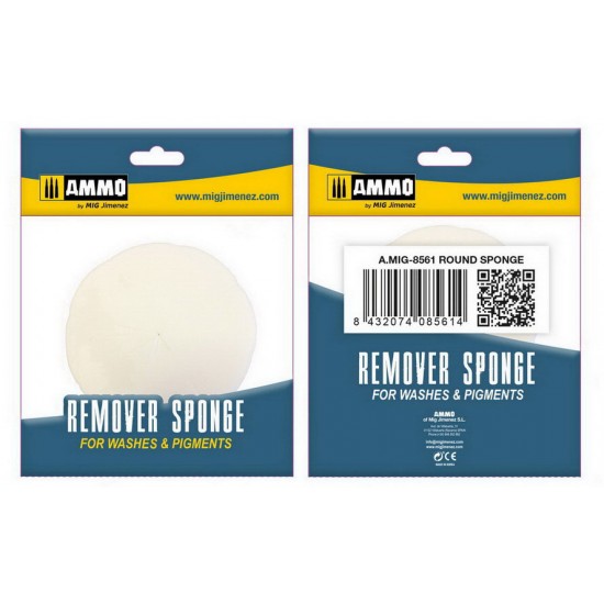 Round Remover Sponge for Washes & Pigments