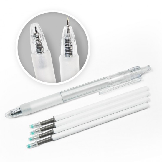 Penknives Set - 1 Precision Craft Knife Pen and 4 Blade Refills with Rubber Caps