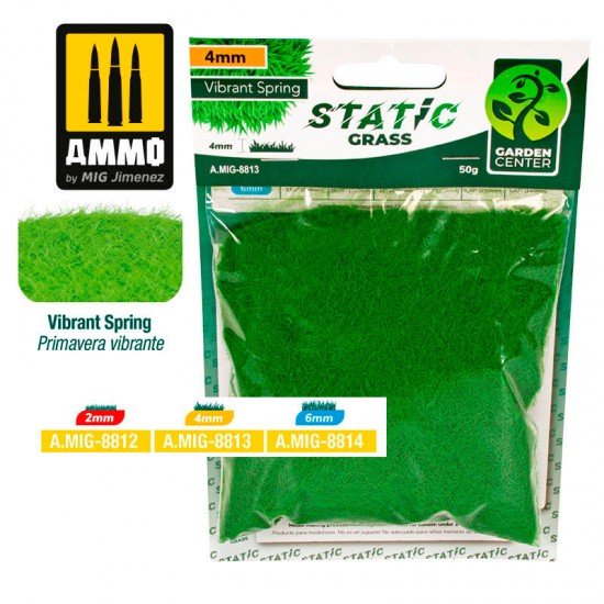 Static Grass - Vibrant Spring Fibre Length: 4mm (50gr/bag)